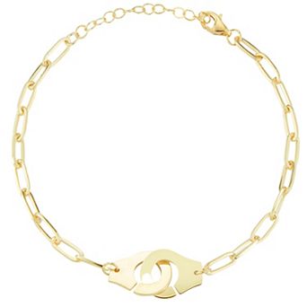 Sunkissed Sterling Sterling Silver Linked Handcuffs Bracelet