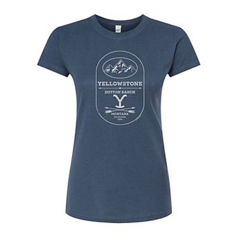 Juniors' Yellowstone Dutton Stone Logo Fitted Tee