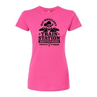 Juniors' Yellowstone RIP Wheeler Train Fitted Tee