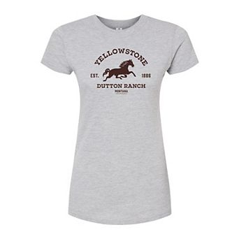 Juniors' Yellowstone Horse Logo Fitted Tee