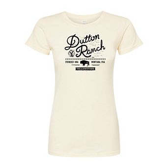 Juniors' Yellowstone Dutton Ranch Fitted Tee