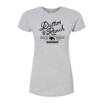 Juniors' Yellowstone Dutton Ranch Fitted Tee