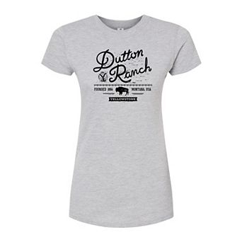 Juniors' Yellowstone Dutton Ranch Fitted Tee