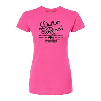 Juniors' Yellowstone Dutton Ranch Fitted Tee