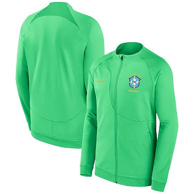 Men's Nike Green Brazil National Team Academy Pro Anthem Performance Full-Zip Jacket