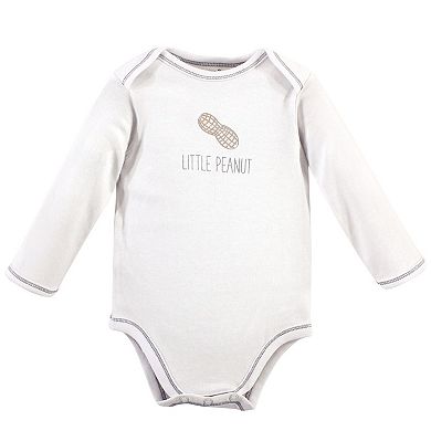 Touched by Nature Organic Cotton Long-Sleeve Bodysuits 5pk, Marching Elephant, 3-6 Months