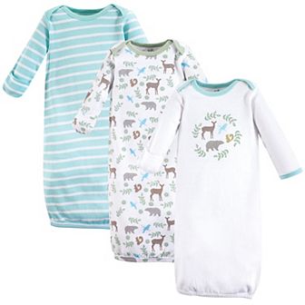 Touched by Nature Unisex Baby Organic Cotton Gowns, Forest, Preemie/Newborn