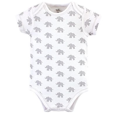 Touched by Nature Organic Cotton Bodysuits 5pk, Marching Elephant, 18-24 Months