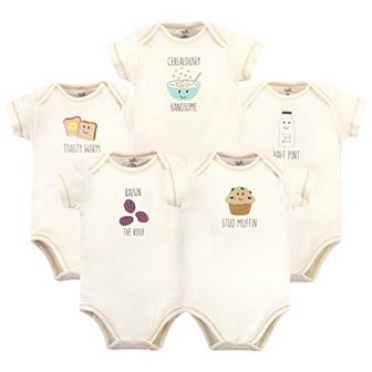Organic Cotton Bodysuits 5 pk Muffin, Preemie