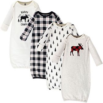 Hudson Baby Unisex Baby Cotton Gowns, Moose, Preemie/Newborn