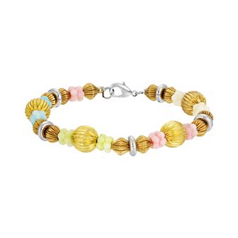 1928 Two Tone Flower Power Bracelet