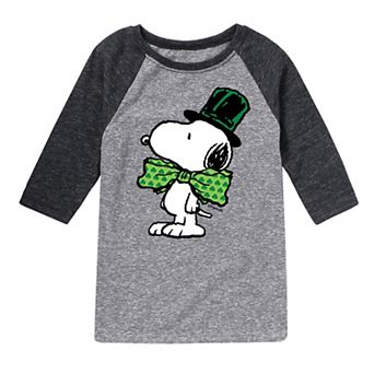 Boys 8-20 Peanuts St. Patrick's Day Snoopy Graphic Raglan Tee