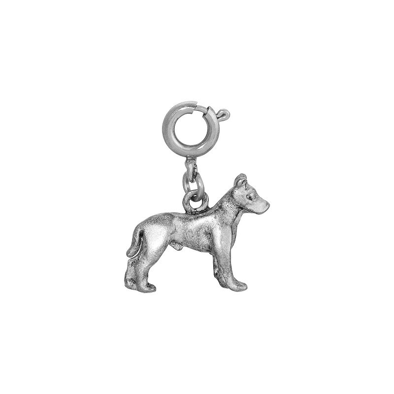 1928 American Terrier Dog Charm, Womens, Silver