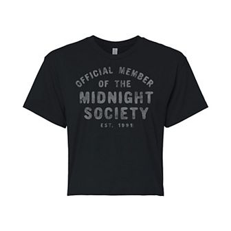 Juniors' Are You Afraid Of The Dark "Midnight Society" Cropped Graphic Tee