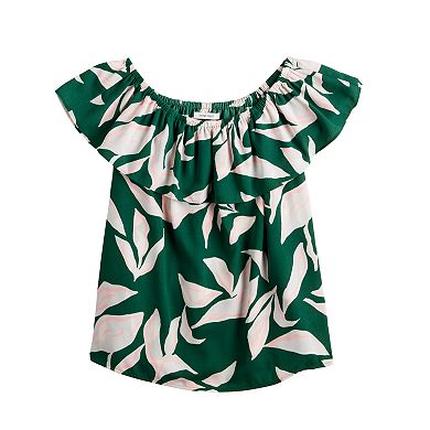 Women's Nine West Ruffled Off-the-Shoulder Top