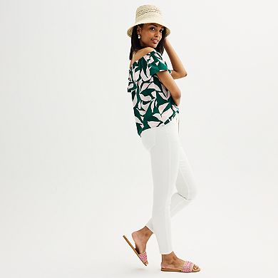 Women's Nine West Ruffled Off-the-Shoulder Top
