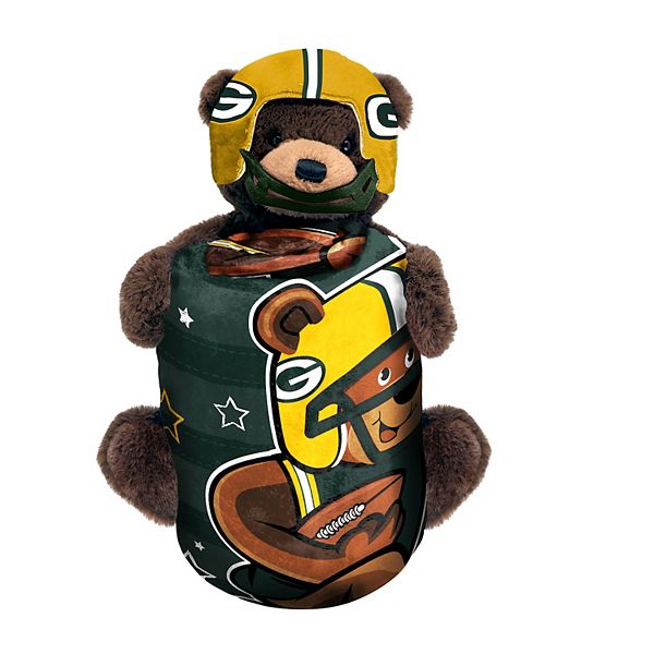 Green Bay Packers Plush Bear Hugger & Silk Touch Throw Blanket Set
