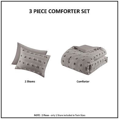Intelligent Design Vera Clip Jacquard Antimicrobial Comforter Set