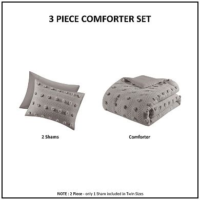 Intelligent Design Vera Clip Jacquard Comforter Set with Sham