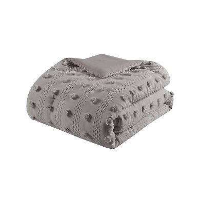 Intelligent Design Vera Clip Jacquard Antimicrobial Comforter Set