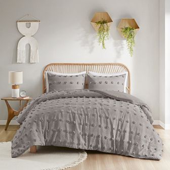 Intelligent Design Vera Clip Jacquard Antimicrobial Comforter Set