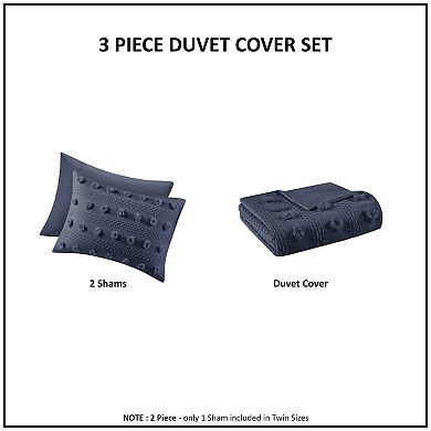 Intelligent Design Vera Clip Jacquard Duvet Cover Set with Sham
