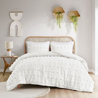 Intelligent Design Vera Clip Jacquard Duvet Cover Set