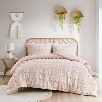 Intelligent Design Vera Clip Jacquard Duvet Cover Set