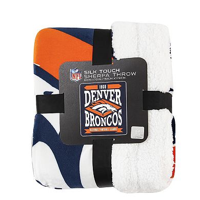Denver Broncos Silk Touch Sherpa Throw Blanket