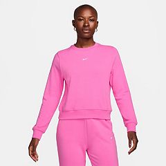 Nike pink mini hot sale gold swoosh sweatshirt