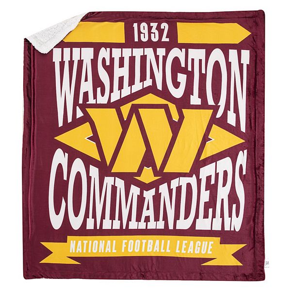 Washington Commanders Silk Touch Sherpa Throw Blanket