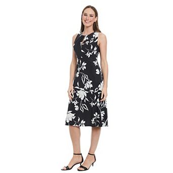 Women's London Times Empire Waist Fit & Flare Midi Dress