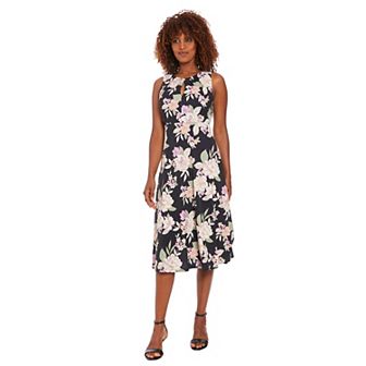 Women's London Times Empire Waist Fit & Flare Midi Dress