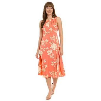 Women's London Times Empire Waist Fit & Flare Midi Dress