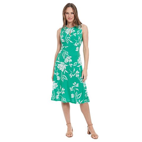 Женские платья London Women's London Times Empire Waist Fit & Flare Midi Dress