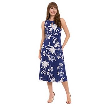 Women's London Times Empire Waist Fit & Flare Midi Dress