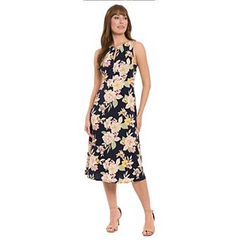 Women's London Times Empire Waist Fit & Flare Midi Dress