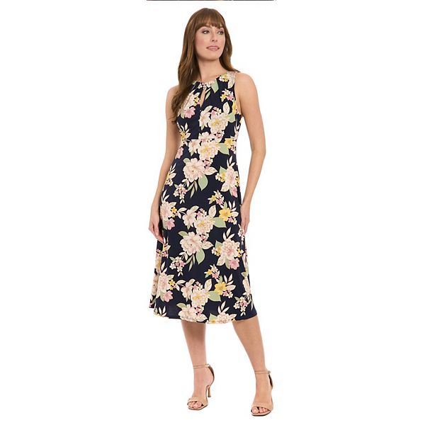 women's london times empire waist fit & flare midi dress Black Sleeveless Mini Dress main image 1
