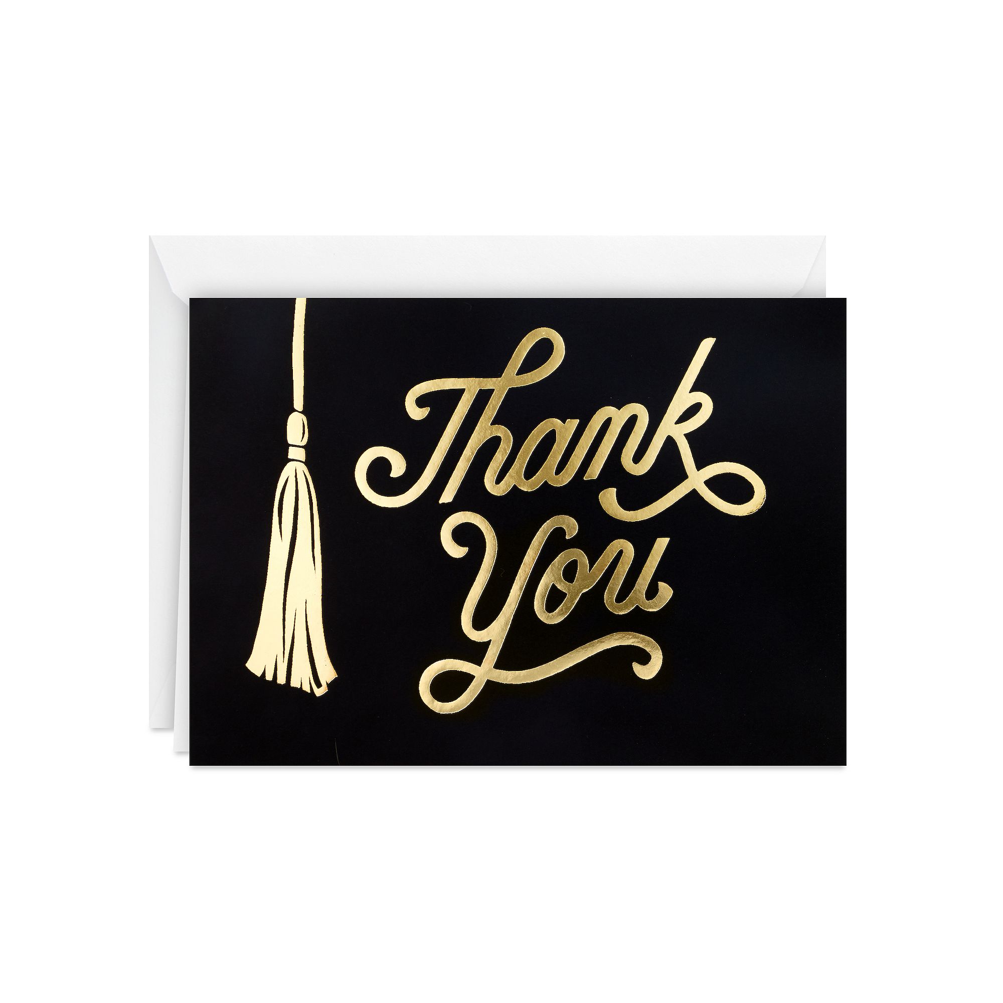 Hallmark Graduation Thank You Cards, Black and Gold Tassel (40 Thank You No
