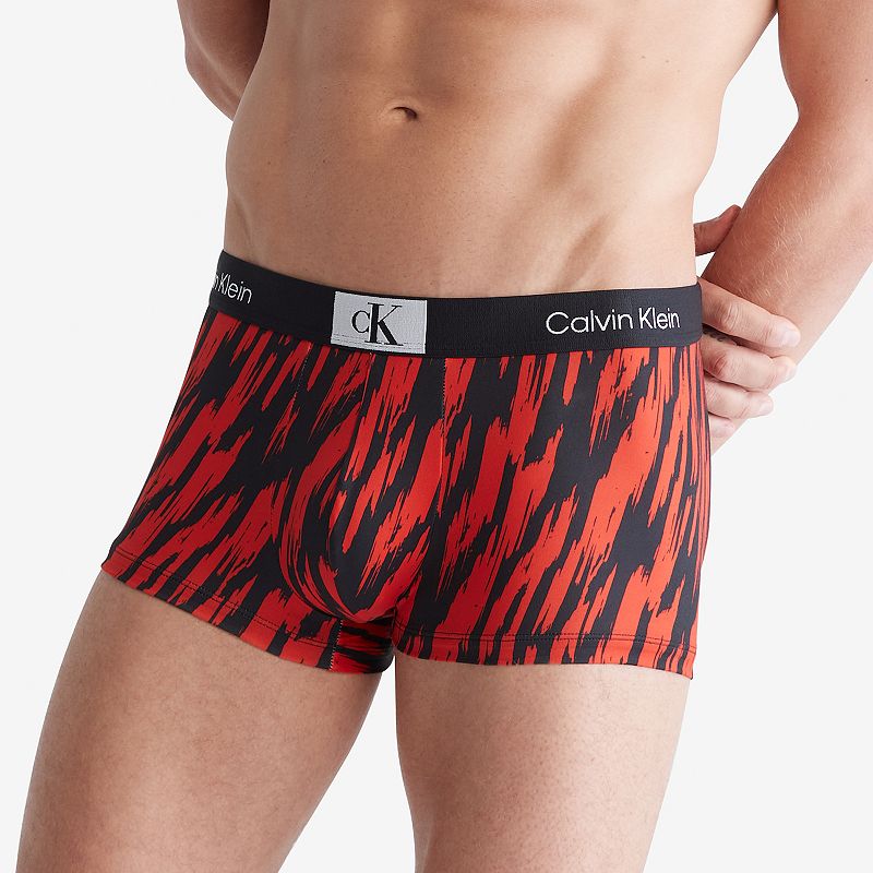 Mens Calvin Klein 1996 Micro Low Rise Trunk Briefs, Size: Small, Red