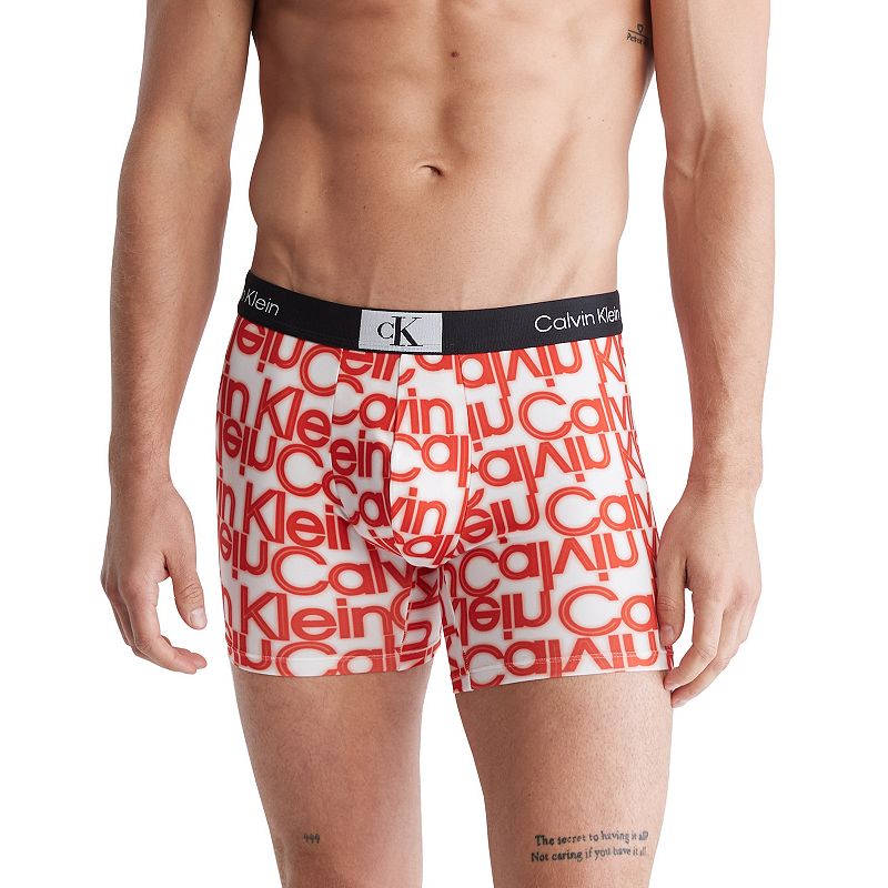 Mens Calvin Klein 1996 Micro Low Rise Boxer Briefs, Size: XS, Red
