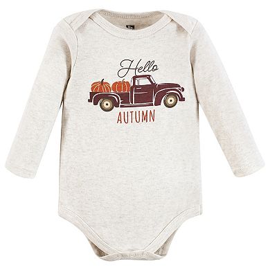 Hudson Baby Unisex Baby Cotton Long-Sleeve Bodysuits, Hello Fall