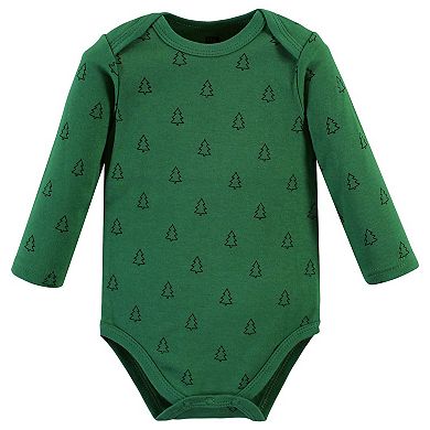 Hudson Baby Unisex Baby Cotton Long-Sleeve Bodysuits, Moose Wonderful Time