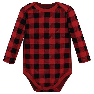 Hudson Baby Unisex Baby Cotton Long-Sleeve Bodysuits, Moose Wonderful Time
