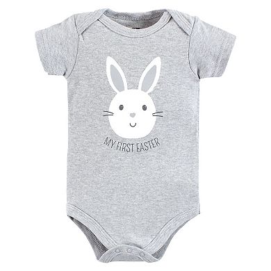 Hudson Baby Unisex Baby Cotton Bodysuits, Eggstra Cute