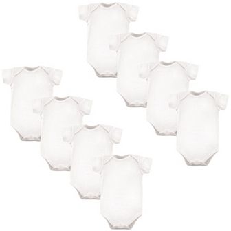 Luvable Friends Cotton Bodysuits 8 pk White