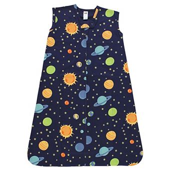 Hudson Baby Infant Cotton Sleeveless Wearable Sleeping Bag, Sack, Blanket, Solar System