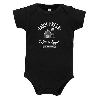Hudson Baby Unisex Baby Cotton Bodysuits, Farm Friends