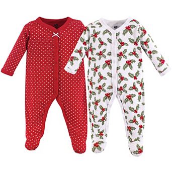 Hudson Baby Baby Cotton Snap Sleep and Play 2 pk Holly