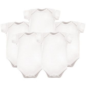 Luvable Friends Cotton Bodysuits 5 pk White
